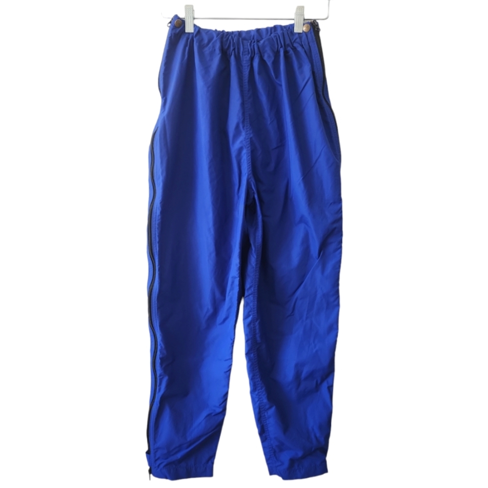 L.L.Bean Vintage Windbreaker Blue Purple Side Zippered Pants Womens Sz S